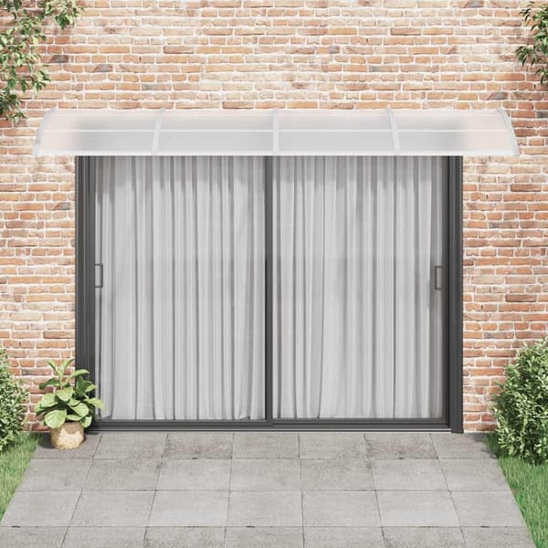 vidaXL Entrétak grå och transparent 350x75 cm polykarbonat Grå