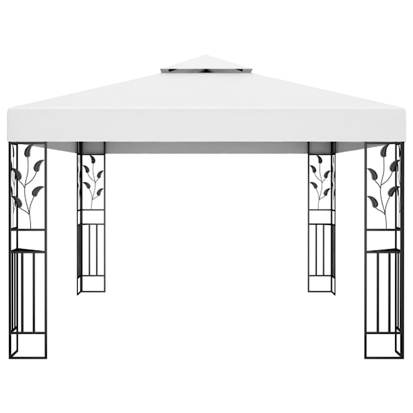 vidaXL Paviljong med dubbeltak 3x4 m vit Vit