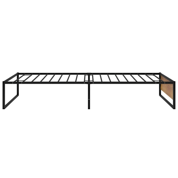 vidaXL Sängram svart metall 90x200 cm Svart