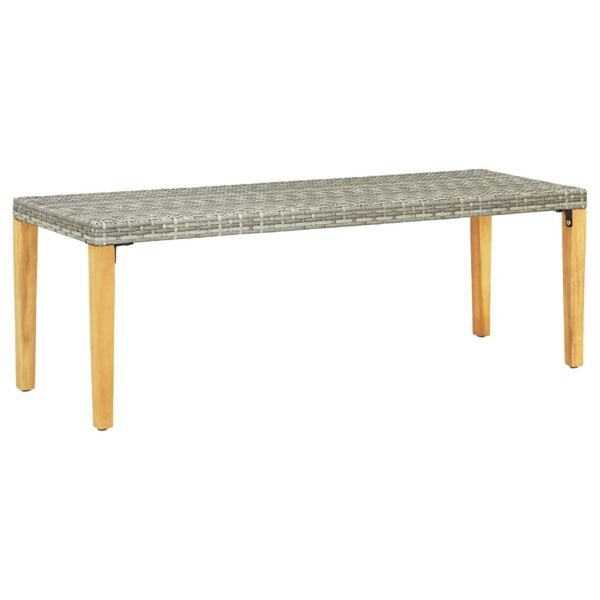 vidaXL Trädgårdsbänk 80 cm konstrotting grå grå