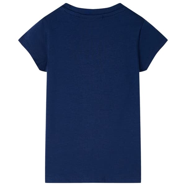 vidaXL T-shirt för barn marinblå 116 Blå