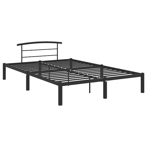 vidaXL Sängram svart metall 120x200 cm Svart