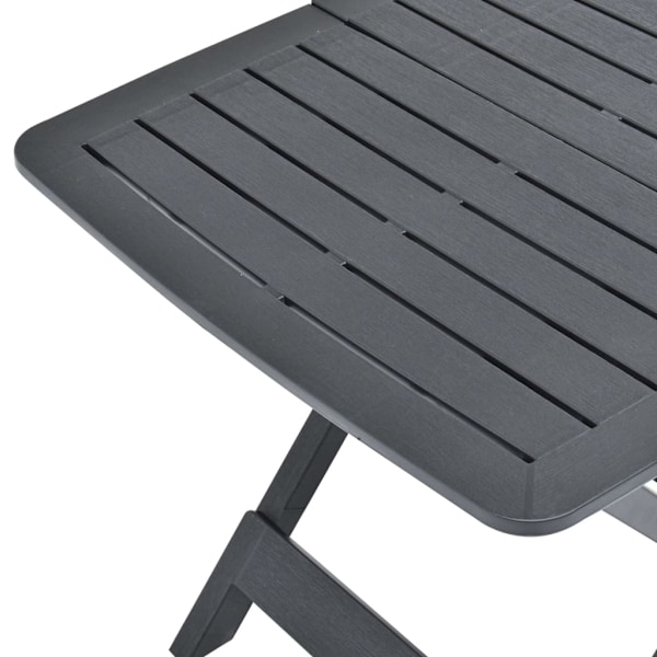 vidaXL Hopfällbart trädgårdsbord antracit 79x72x70 cm plast Antracit