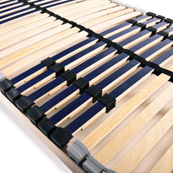 vidaXL Ribbotten med 42 ribbor 2 st 7 zoner 90x200 cm Brun