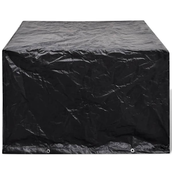 vidaXL Överdrag till trädgårdsmöbler 8 öljetter 135 x 90 cm Svart