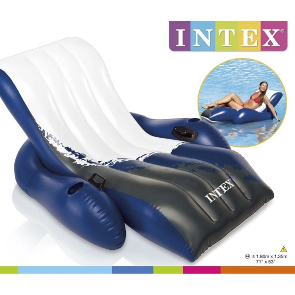 INTEX Flytande solsäng 180 x 135 cm 58868EU multifärg