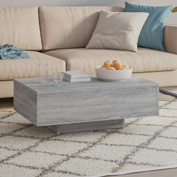 vidaXL Soffbord grå sonoma 85x55x31 cm konstruerat trä Grå