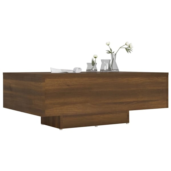 vidaXL Soffbord brun ek 85x55x31 cm konstruerat trä Brun