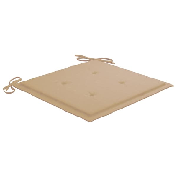 vidaXL Trädgårdsstolar 6 st med beige dynor massiv teak Beige
