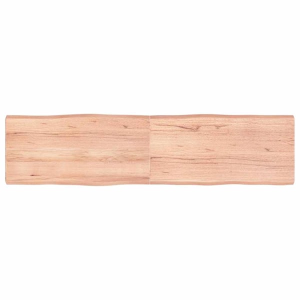 vidaXL Bordsskiva ljusbrun 160x40x(2-6) cm massivt trä levande kant Brun