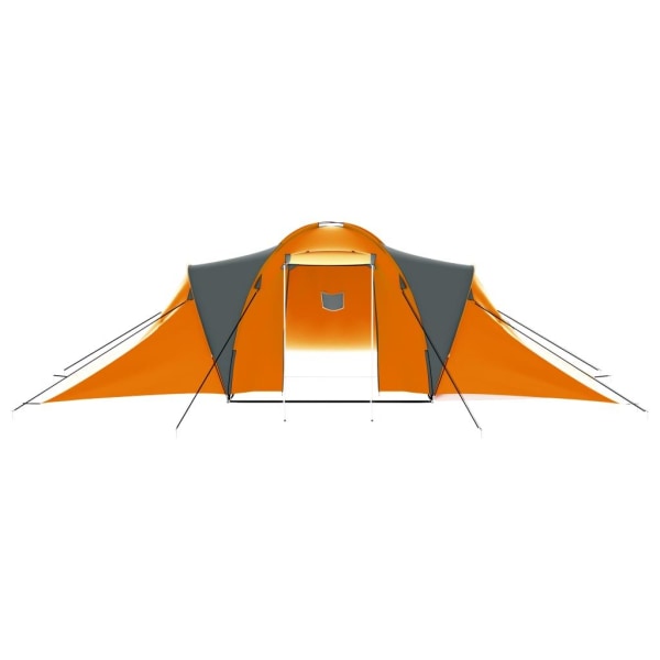 vidaXL Tält för 9 personer grå och orange Orange