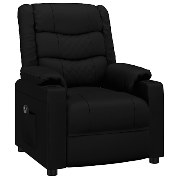 vidaXL Elektrisk reclinerfåtölj svart konstläder Svart