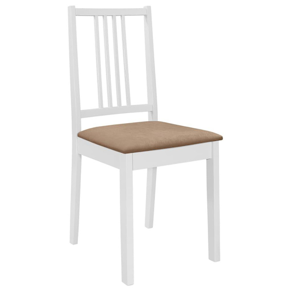 vidaXL Matgrupp 5 delar MDF vit Vit
