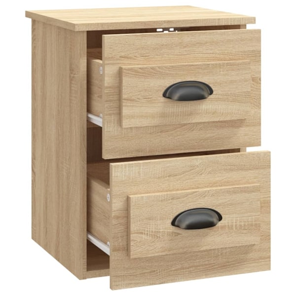 vidaXL Väggmonterade sängbord 2 st sonoma-ek 41,5x36x53cm Brun