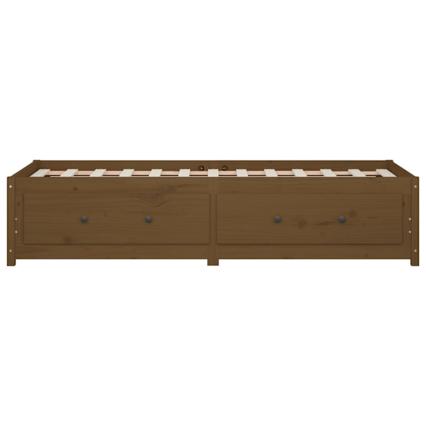 vidaXL Dagbädd 90x190 cm massiv furu honungsbrun Brun