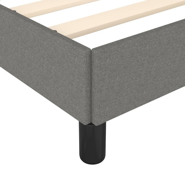 vidaXL Sängram utan madrass mörkgrå 100x200 cm tyg Grå