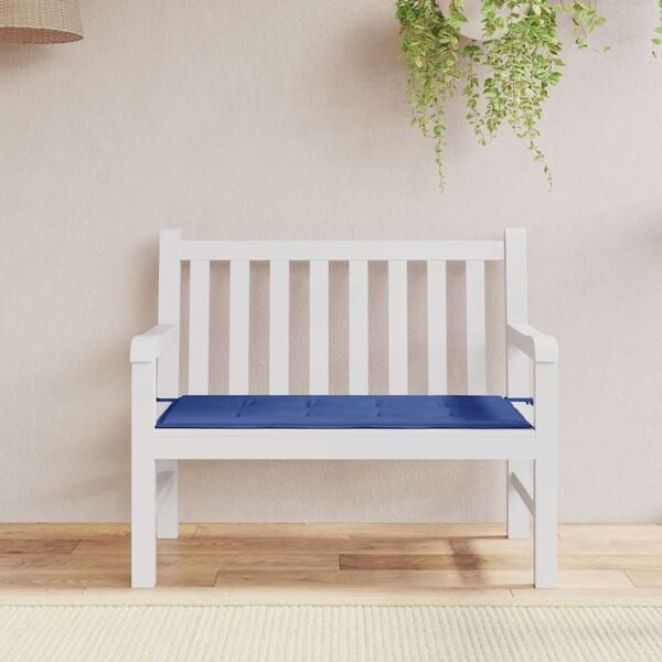 vidaXL Bänkdyna för trädgården kungsblå 120x50x4 cm oxfordtyg Blå