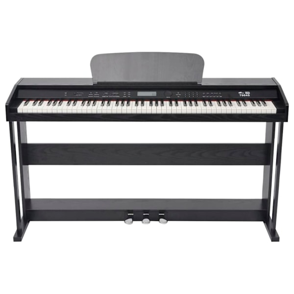 vidaXL Digitalt piano med pedaler 88-tangenter Svart melamin Svart