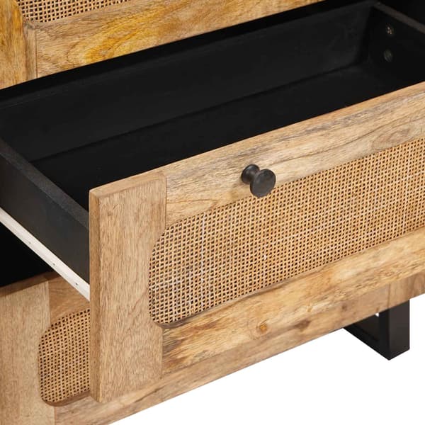 vidaXL Sideboard 2 st 60 x 33 x 75 cm Massivt mangoträ Brun Brun