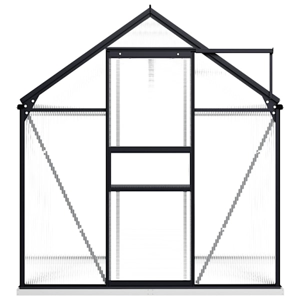 vidaXL Växthus med basram antracit aluminium 3,61 m² Antracit