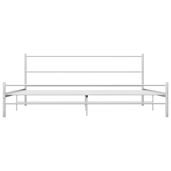 vidaXL Sängram vit metall 180x200 cm Vit