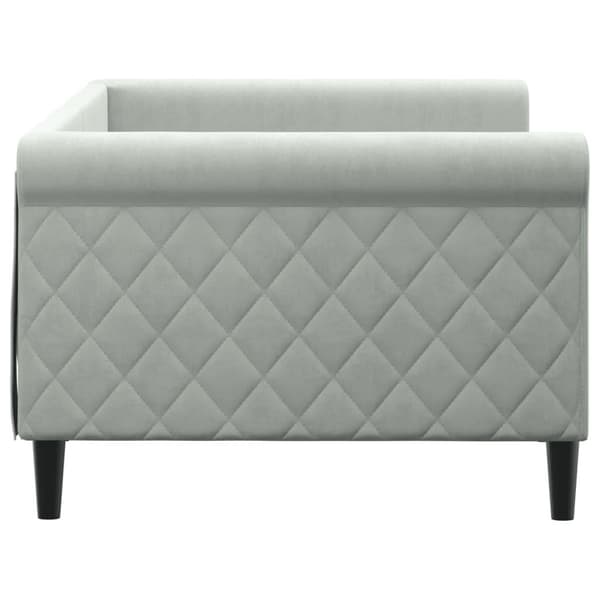 vidaXL Dagbädd ljusgrå 90x200 cm sammet Grå