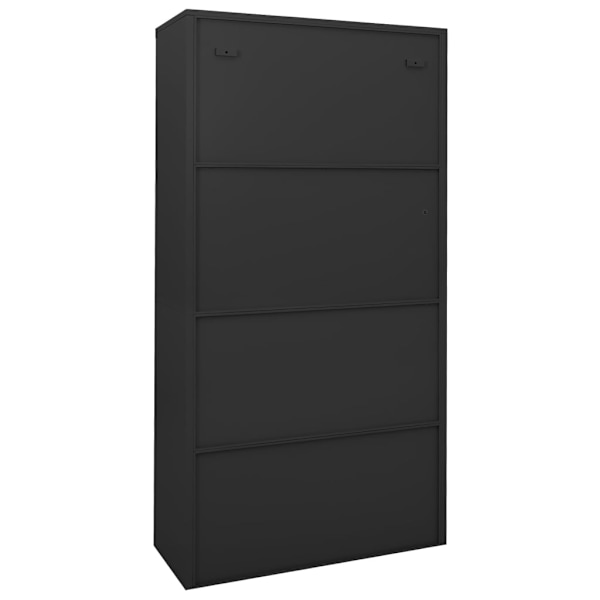 vidaXL Dokumentskåp med skjutdörr antracit 90x40x180 cm stål Antracit