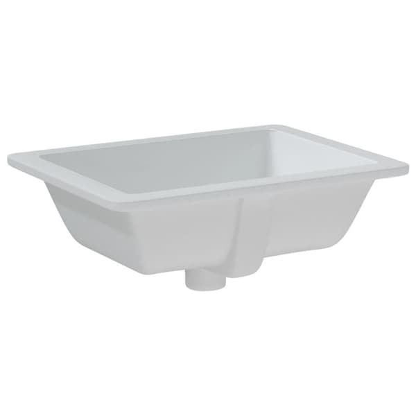 vidaXL Handfat vit 46,5x35x18 cm rektangulär keramik Vit