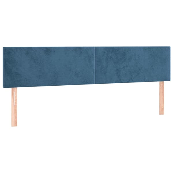 vidaXL Sänggavel LED mörkblå 180x5x78/88 cm sammet Blå