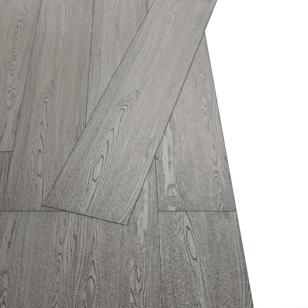vidaXL Självhäftande PVC-golvplankor 5,02 m² 2 mm mörkgrå grå