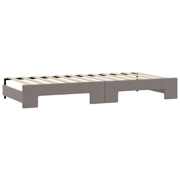 vidaXL Dagbädd med madrasser utdragbar taupe 80x200 cm tyg Taupe