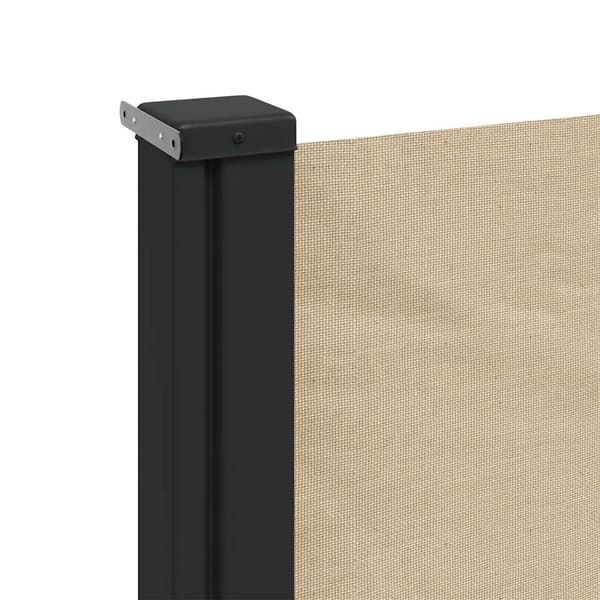 vidaXL Infällbar sidomarkis beige 200x600 cm Beige