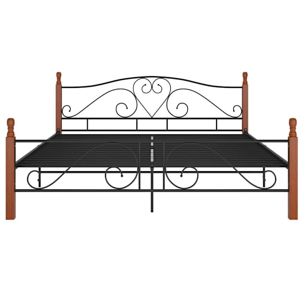 vidaXL Sängram svart metall 200x200 cm Svart