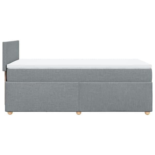 vidaXL Ramsäng med madrass ljusgrå 80x200 cm tyg Grå
