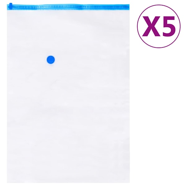 vidaXL Vakuumpåsar till kläder 2 storlekar 10 st Transparent