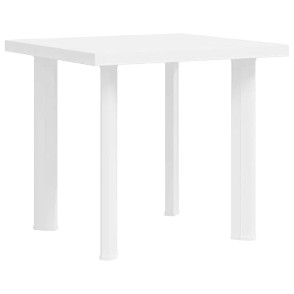 vidaXL Trädgårdsbord vit 80x75x72 cm plast Vit