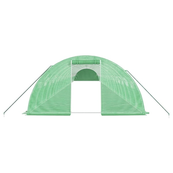 vidaXL Växthus med stålram grön 96 m² 24x4x2 m Grön