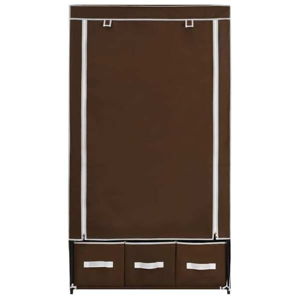 vidaXL Garderob brun 87x49x159 cm tyg Brun