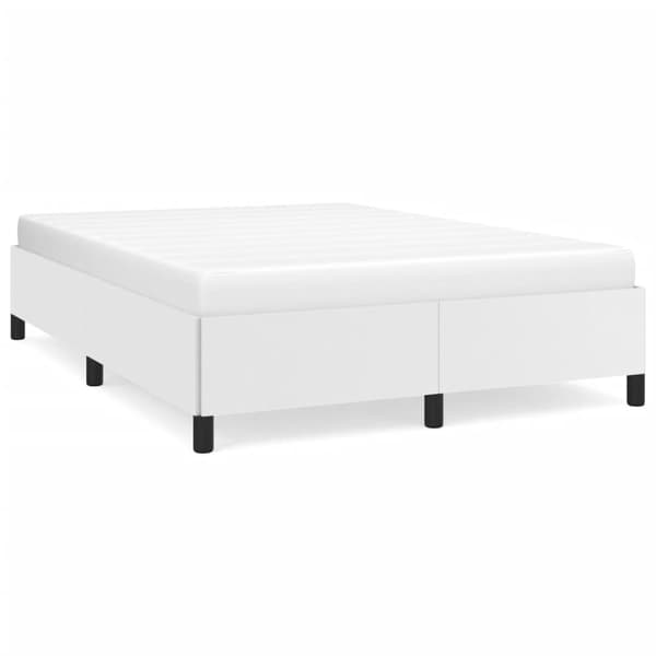 vidaXL Sängram vit 140x200 cm konstläder Vit