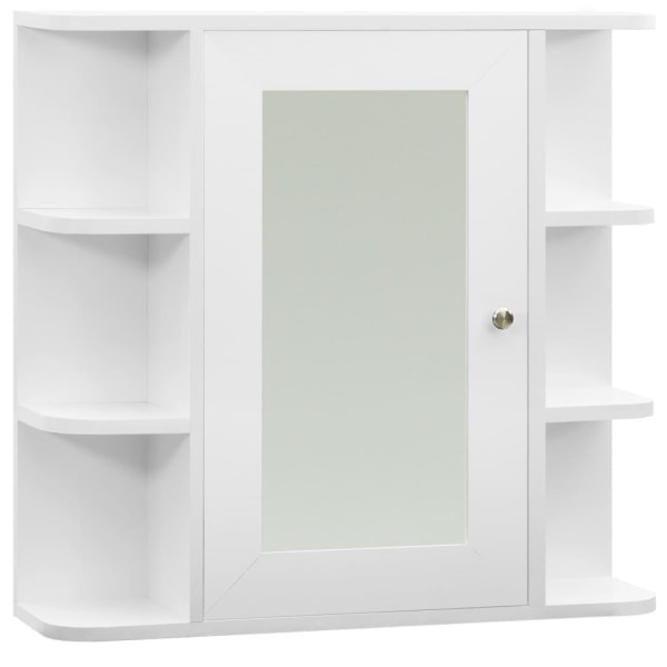 vidaXL Spegelskåp för badrum vit 66x17x63 cm MDF Vit