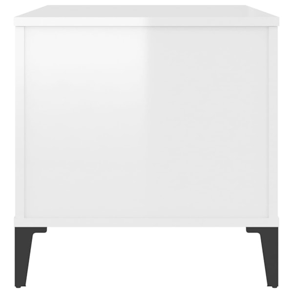 vidaXL Soffbord vit högglans 90x44,5x45 cm konstruerat trä Vit