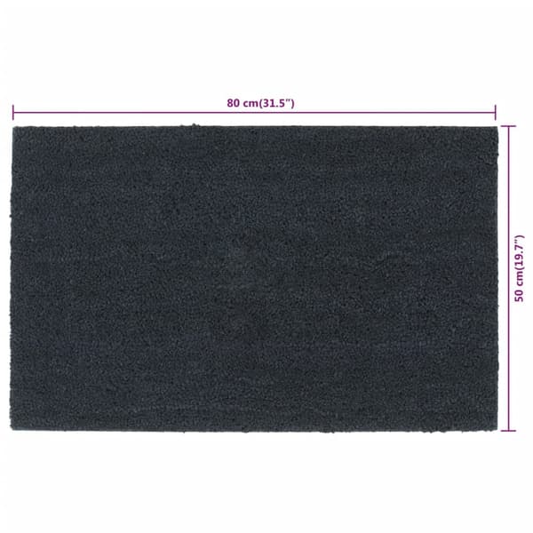 vidaXL Dörrmatta mörkgrå 50x80 cm tuftad kokos Grå