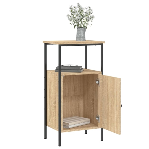 vidaXL Sängbord 2 st sonoma-ek 41x31x80 cm konstruerat trä Brun