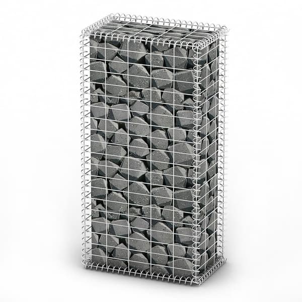 vidaXL Gabionkorg galvaniserad tråd 100x50x30cm Silver