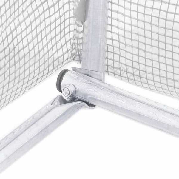 vidaXL Växthus med stålram vit 120 m² 24x5x2,3 m Vit