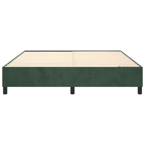 vidaXL Ramsäng mörkgrön 200x200 cm sammet Grön