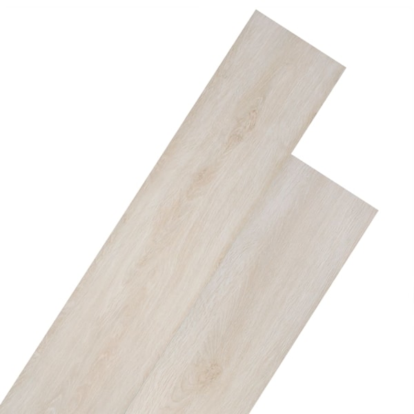 vidaXL Självhäftande PVC-golvplankor 5,21 m² ek 2 mm ek klassisk vit Vit