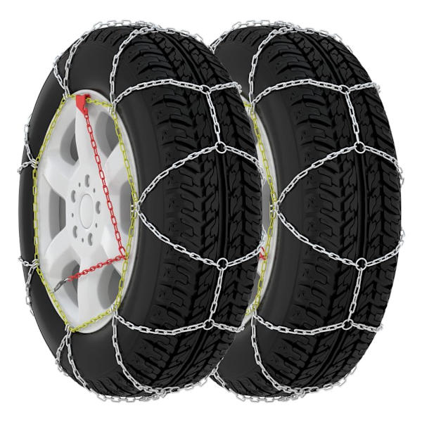 vidaXL Snökedjor till bil 2-pack 9 mm KN110 Silver