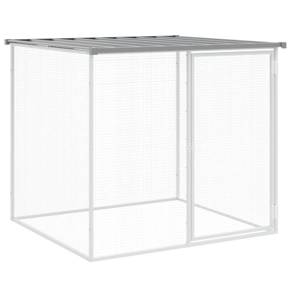 vidaXL Hönsbur med tak ljusgrå 103x98x90 cm galvaniserat stål Grå
