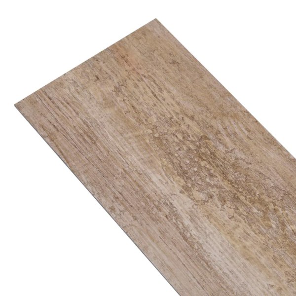 vidaXL Självhäftande PVC-golvplankor 5,21 m² 2 mm kalkfärgat trä Brun